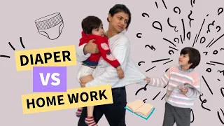 Diaper Vs Homework | Work From Home Maa Ki Mahabharat!  | Real life family problem