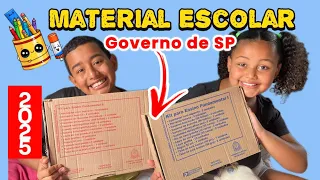 MOSTRANDO NOSSO MATERIAL ESCOLAR DO ESTADO DE SP 2025 | LÍVIA E KAIQUE