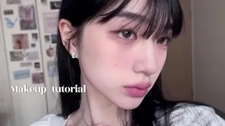데일리 메이크업 튜토리얼🌷 | 여름 쿨 뮤트,속쌍 메이크업
