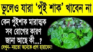 ভুলেও যারা ‘পুঁই শাক’ খাবেন না। কেন পুঁইশাক মারাত্মক সব রোগের কারণ জানেন? দেখুন নয়তো প্রাণ হারাবেন