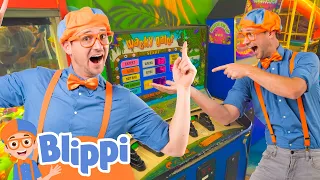 Blippi’s Epic Jungle Game at Kinderland! Balls, Slides & Colors 🎉🌈
