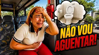 DOR DE BARRIGA DENTRO DO ÔNIBUS! 