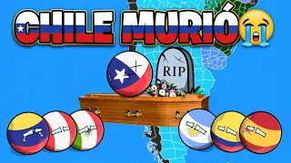 ¿Cuál sería la reacción de los países si Chile 🇨🇱 muriera?😭😱💀 #countryballs #chile #viral 