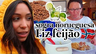 FIZ COMIDA BRASILEIRA PRA SOGRA NORUEGUESA PELA 1a VEZ | provando caipirinha // Vida na Noruega 🇧🇷🇳🇴