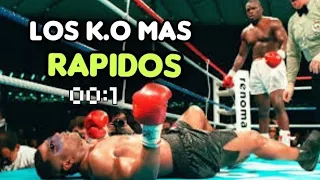 Los 10 NOCAUTS MÁS Rápidos de la Historia del BOXEO Peleas  Increíbles