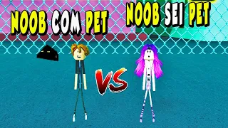 NOOB COM O MELHOR PET VS NOOB SEM PET NO STRONGMAN SIMULATOR -ROBLOX
