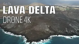 La Palma: Lava delta. Spain's newest land in the ocean! 4K Drone Air 2S 30.10.21
