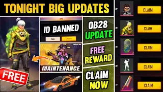 FREE FIRE NEW UPDATE 8 JUNE | CLAIM FREE RAMPAGE REWARDS | FREE FIRE ID BAN ? | NEW OB28 UPDATE