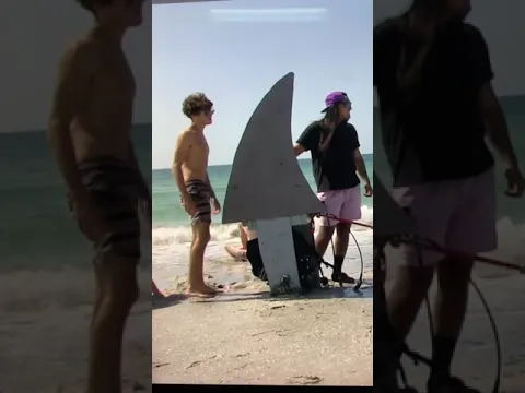Giant Fake Megalodon Prank In Florida #Shorts