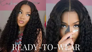 TRYING A GLUELESS WIG 😝 | IS IT WORTH THE HYPE? 👀 100% Glueless Install + Styling