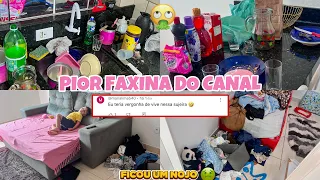 CANSEI! 7 DIAS SEM LIMPAR A CASA😰-OLHA O ESTADO QUE FICOU - 12 HORAS FAXINANDO -FICOU UM NOJO 🤮🤢