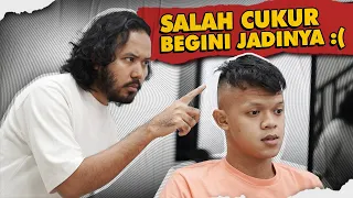 SALAH CUKUR.! KASIAN RAMBUTNYA ANCUR GA ADA SISA.!