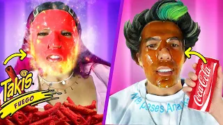 HACIENDO MASCARILLAS CON COMIDA CHATARRA | LESSLIE POLINESIA MUSAS LOS POLINESIOS