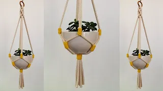 DIY PORTAMACETAS de MACRAME paso a paso (PRINCIPIANTES)/DIY Macrame Plant Hanger for Beginners