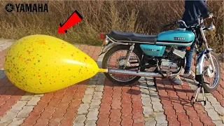 Yamaha rx100 VS Monster Balloon | Engine Power Test Experiment | Year 1988