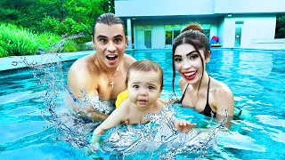 Our Son Goes Swimming For The First Time