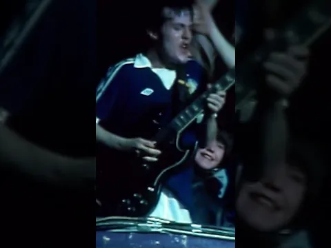 A 23-year-old Angus rocking out on the balcony of the Apollo Theatre in Glasgow in 1978 🤘