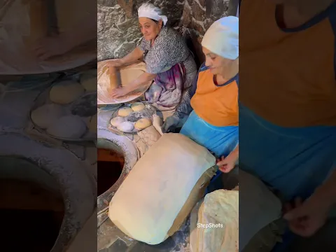 Baking Armenian Lavash bread