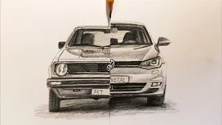 Как нарисовать Volkswagen Golf
