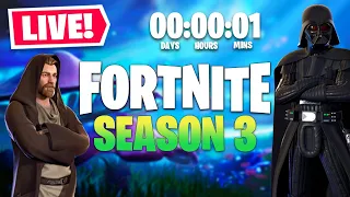 LIVE! Fortnite SEASON 3 is HERE! New DARTH VADER Battle Pass! (Chapter 3)