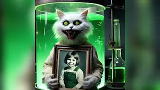 The beautiful cat's transformation into a zombie🧟‍♂️#ai #kittten #cat #story