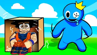 ENCONTRAMOS O AZUL BABÃO E TEMOS QUE NOS ESCONDER NO ROBLOX!! (Rainbow Friends)