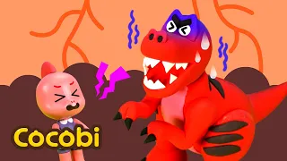 O Cocô de Tiranossauro Rex | T-Rex 💩🦖 | Canciones Infantiles | Kids Songs & Toy | Cocobi Brinquedos