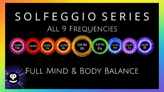 Deep Sleep | All 9 Solfeggio Frequencies | Black Screen | Binaural Beats