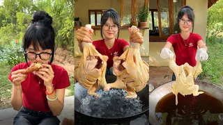Amazing cooking wash chicken with ice for deep fried crispy recipe