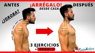 3 EJERCICIOS para ARREGLAR TU POSTURA 🦍 ¡Desenrolla esos Hombros! + REGALO! 🎁