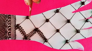 WOW! New Trick for Mehndi Beginners | Teej / Rakhi special Mehndi design | Simple front Hand Mehndi
