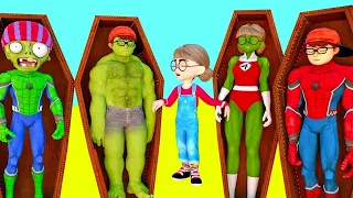 Scary Teacher 3D Animation - Superhero vs Zombies gone forever | Sad Ending
