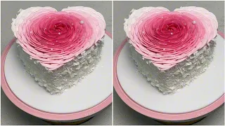Heart Shaped Rose Cake Making Tutorial