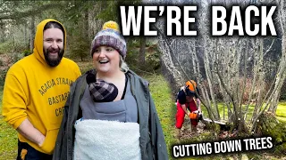 WE'RE BACK! UPDATE (WE HAD A BABY) + PLANS FOR THE PROPERTY & CUTTING DOWN TREES!