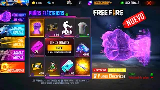 OFICIAL¡ ASI ES LA NUEVA RULETA MAGICA DE LOS PUÑOS ELECTRICOS EN FREE FIRE - NOVEDADES FREE FIRE¡