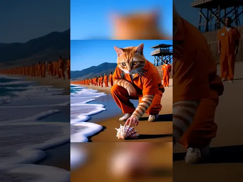 When a Cat Trains Like a Gorilla.....#funny #animation #cuteanimals #shorts