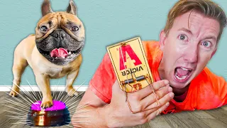 100 Buttons but DOG Decides to Control My Life for 24 Hours to Escape