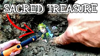 SACRED TREASURE ISLAND! My Metal Detector found Hidden under a stone: casket full of sacred things!