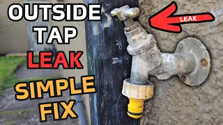 How to stop outside tap leaking. Outside tap leak quick fix. Repair leaky garden tap!