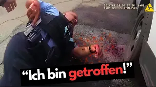 Trotz Handschellen: Polizist angeschossen!