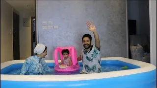 بنيت لتاليا اكبر حمام سباحة جوا البيت ! 🔥😱