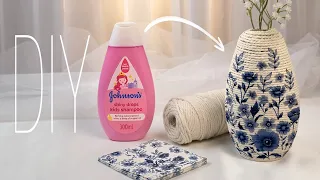 DIY Elegant Rope Floral Vase ✨💙