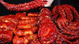 ASMR SPICY SEAFOOD, 해물찜 먹방, SPICY ENOKI MUSHROOM, 버섯 먹방, 문어, OCTOPUS, 새우, SHRIMP, 전복, 계란말이 먹방MUKBANG