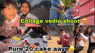 Kisi ne 20 cake bhej diye😮🎁 || college vedio shoot #collagedance #collegevlog #anchuverma