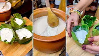 Traditional way of making Idli | Jackfruit Leaf Idli & Sal Leaf Idli