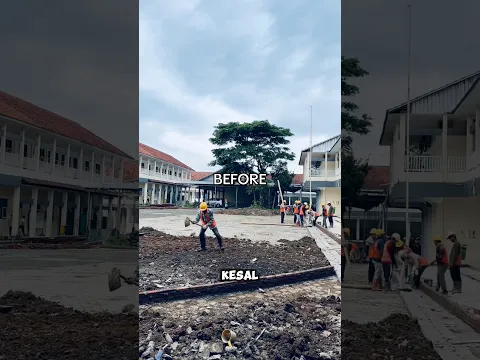 Giliran mau lulus malah ada renovasi besar besaran🤣😭😭 #masasekolah #sekolah