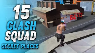 TOP 15 CLASH SQUAD SECRET PLACES IN FREE FIRE | CLASH SQUAD TIPS AND TRICKS IN FREE FIRE (PART - 10)