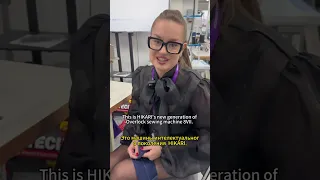 News from Russia Textile EXPO! She is introducing our new HIKARI sewing machines for the first time!