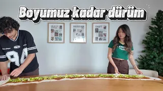 1.90 METRELİK DEV ÇİĞ KÖFTE DÜRÜM YAPTIK!