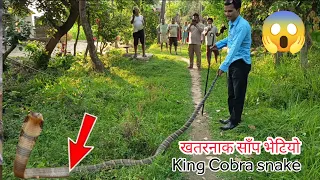 😱 🐍 King Cobra snake rescue 😭 अहिले सम कै सबै भन्दा खतरनाक किंग कोब्रा सर्प भेटियो आज